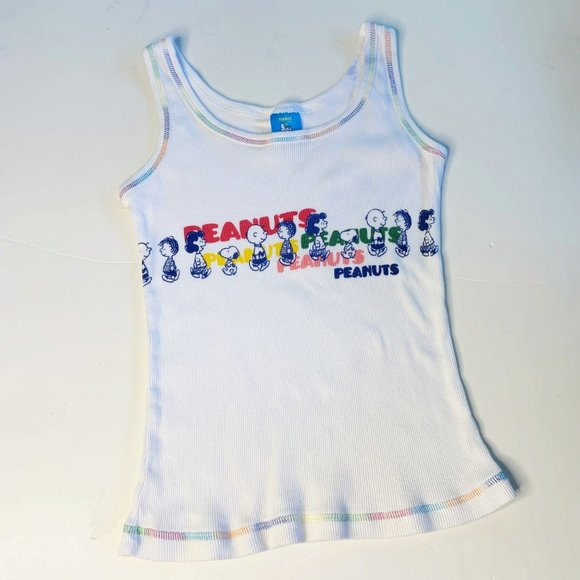 Peanuts Tops - Y2k Peanuts Snoopy & Friends Ribbed Tank Top